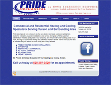 Tablet Screenshot of pridemechanicalllc.com